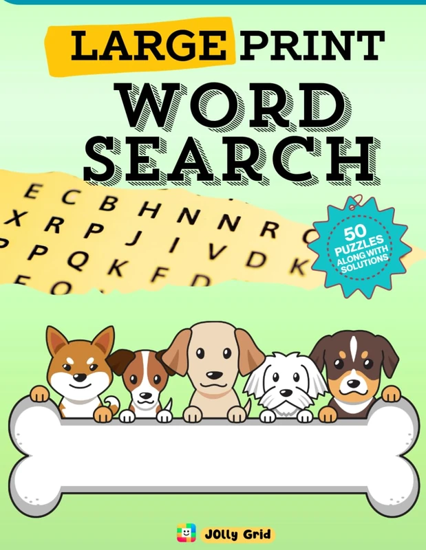 Dog Word Search Books: Pawsome Puzzles | Large Print Word | 50 Puzzles with Solutions | 8.5 x 11 in |Canine Adventures, Dog Breeds, and Tail-Wagging Fun