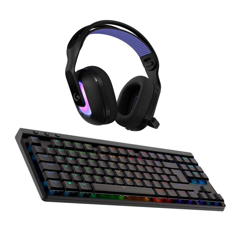 Logitech G G522 LIGHTSPEED Wireless Gaming Headset & G515 LIGHTSPEED TKL Wireless Gaming Keyboard, Premium Headset and Keyboard with Bluetooth® and Wired connectivity - For PC, QWERTY UK - Black - Image 1