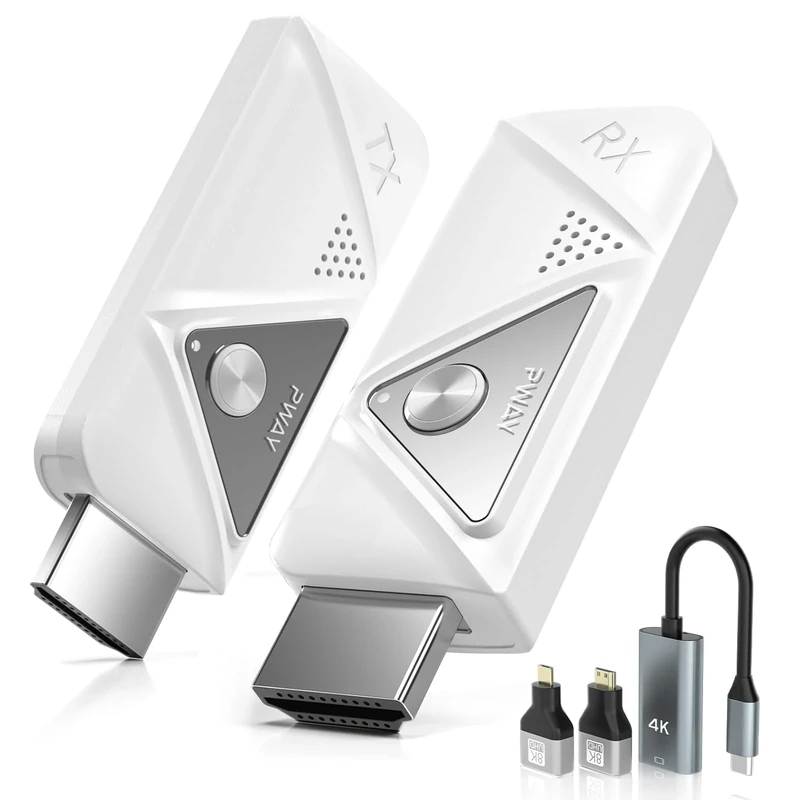 BDFFLY Wireless HDMI Extender 1080P@60Hz - Dual-Band 2.4G/5G Transmitter & Receiver, Plug&Play, 30m Range, HDCP1.2 Certified - Ideal for Streaming/Meetings (Not for Gaming)