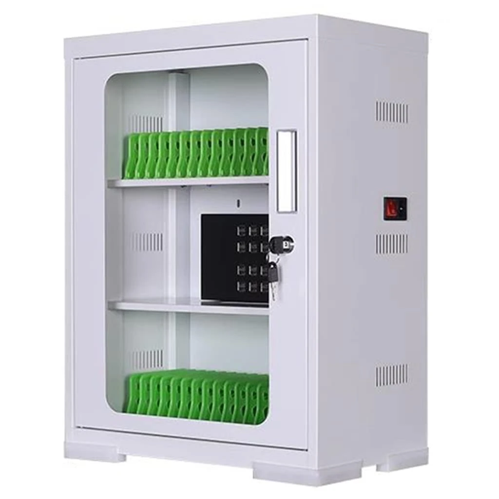 IUBGFTO Cell Phone Charging Stations Cellphone Locker Cellphone Charging Station Locking Security Cabinet Classroom Conference Rooms(White-30)