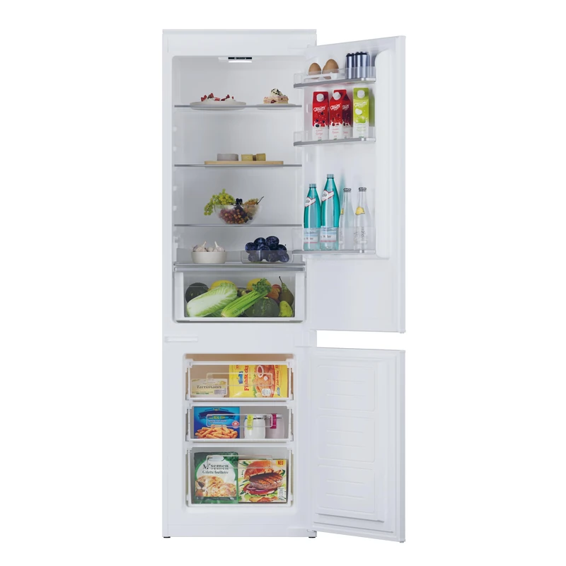 Candy Integrated Fridge Freezer, E Rated, Static, 250L Total Capacity, White, 177x54x54.5cm - CBBML18EK