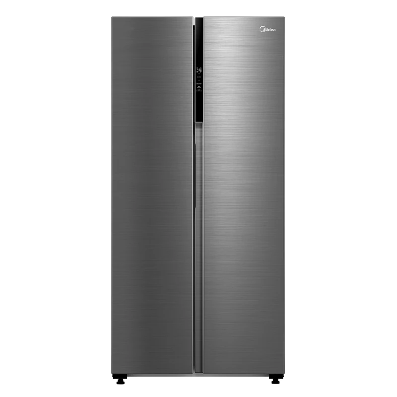 Midea MDRS619FIE46 460L American Side-By-Side Fridge Freezer, Total No Frost, WiFi Smart Control, PlasmaPure Fresh System, 271L Fridge, 189L Freezer, 83.5W x 63.5D x 177.5H cm, Stainless Steel - Image 1