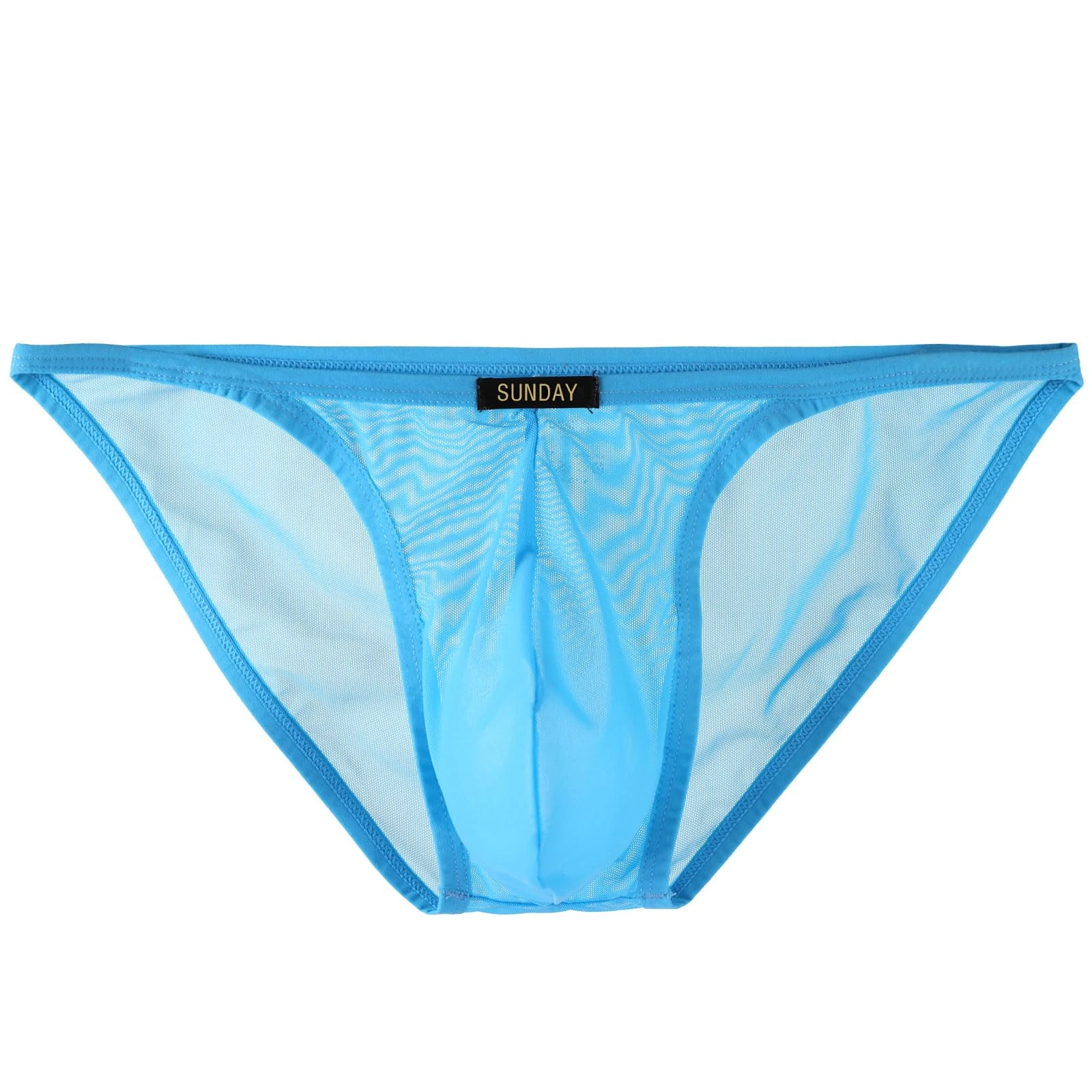 Summer Code Mens Sheer Briefs Mesh Lightweight Underwear Comfortable Low Rise Underpants for Men, Sky Blue, XX-Large