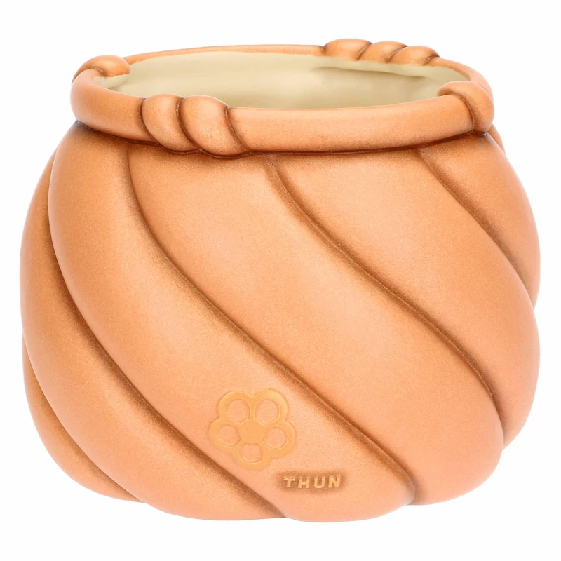 THUN - Twist Pot Cover, Small - Ceramic - Spring Garden Collection - 18.5 x 18.5 x 15 cm