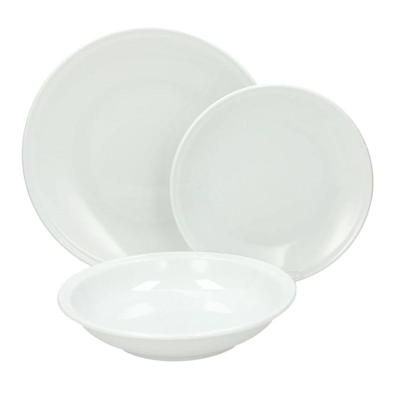 Tognana AZ Bianco 18-Piece Dinner Set for 6 People, Porcelain, White, Made in Italy