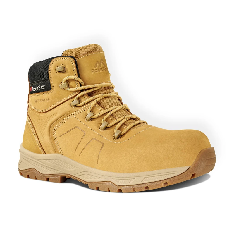 ROCK FALL Unisex Ontario Industrial Shoe, Beige, 7 UK