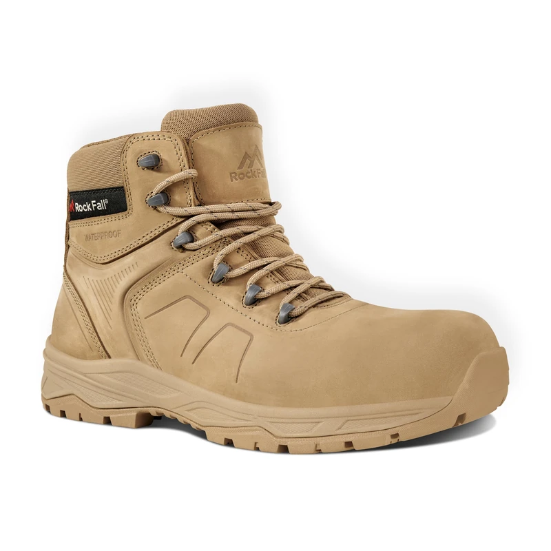 ROCK FALL Unisex Toronto Industrial Shoe, Beige, 6 UK