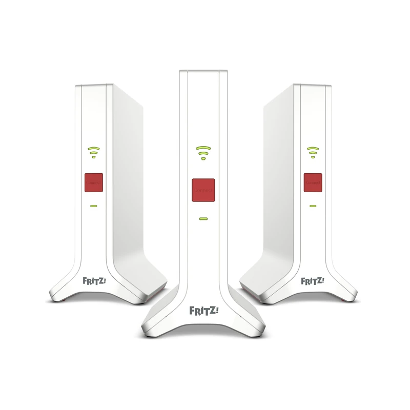 FRITZ!Mesh Wi-Fi Set 4200 3-pack, Multiroom Mesh Wi-Fi 6, TriBand up to 4200 Mbps, Compatible with all common routers, free updates, 5 year warranty