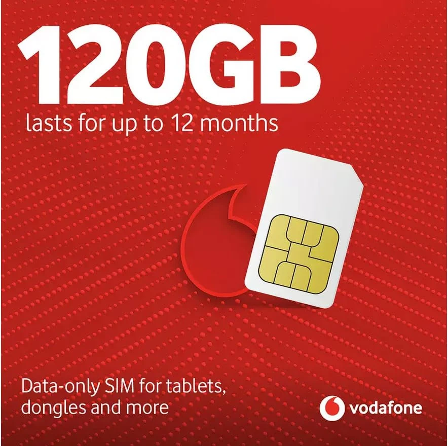 Vodafone Mobile Data Plan Lasts up to 12 Months (120GB)
