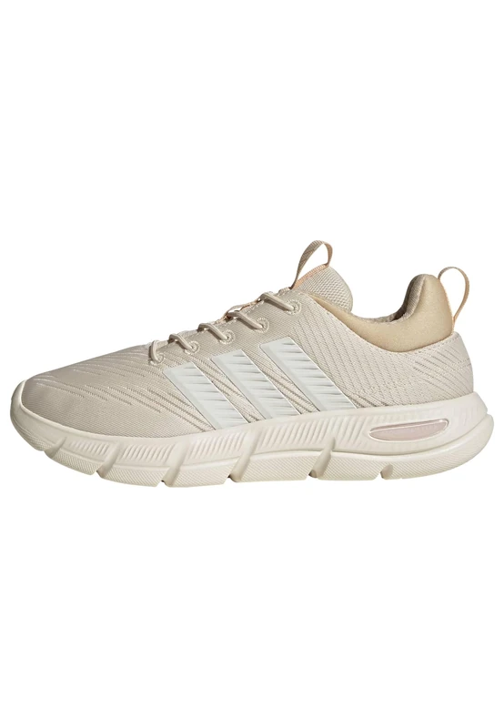 adidas Women's Cloudfoam Flex Elastic Laces Shoes, Wonder White/Off White/Sand strata, 3.5 UK