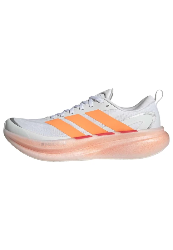 adidas Men's Supernova Glide Running Shoes, FTWR White/Lucid Orange/Lucid red, 9.5 UK