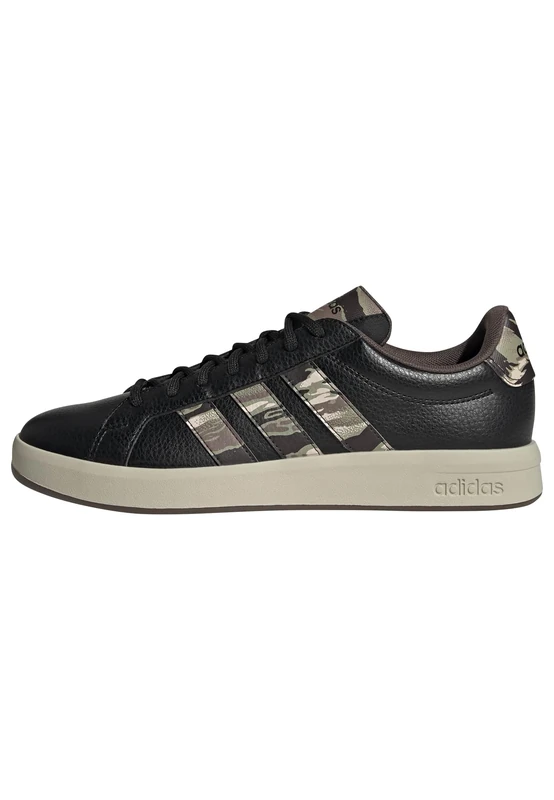 adidas Men's Grand Court Base 3.0 Shoes, core Black/Alumina/Earth strata, 9.5 UK