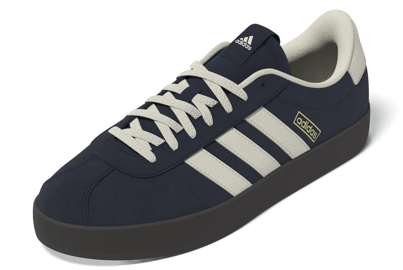 adidas Men's VL Court 3.0 Shoes, Night Indigo/Cream White/Charcoal, 6.5 UK