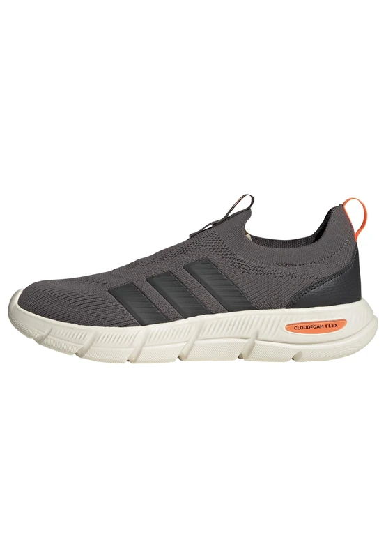 adidas Men's Cloudfoam Flex Slip ON Shoes, Charcoal/Carbon/Dusky Orange, 8 UK