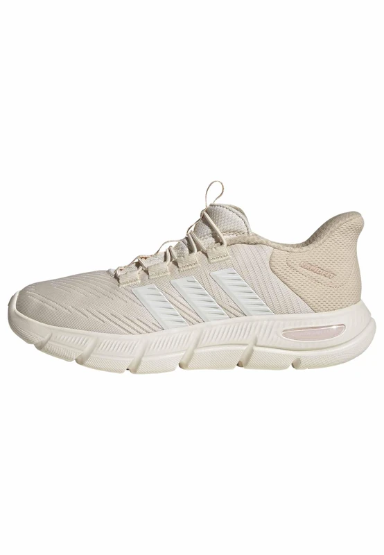 adidas Women's Cloudfoam Flex Laces Shoes, Wonder White/Off White/Sand strata, 8 UK