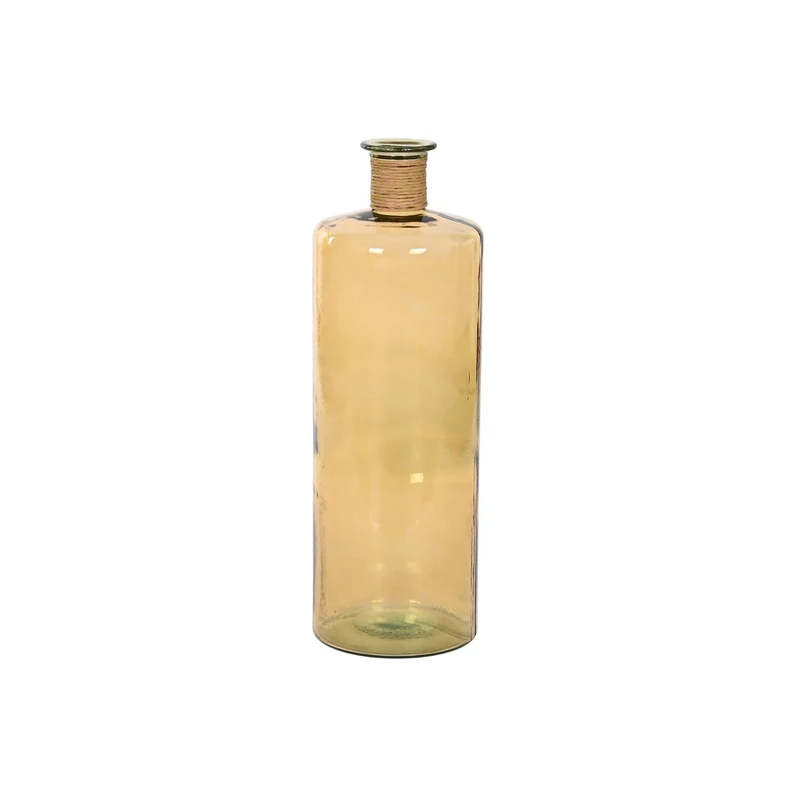 JARRON CRYSTAL RECYCLLADO CUERDA 25X25X75 AMARILLO - Image 1