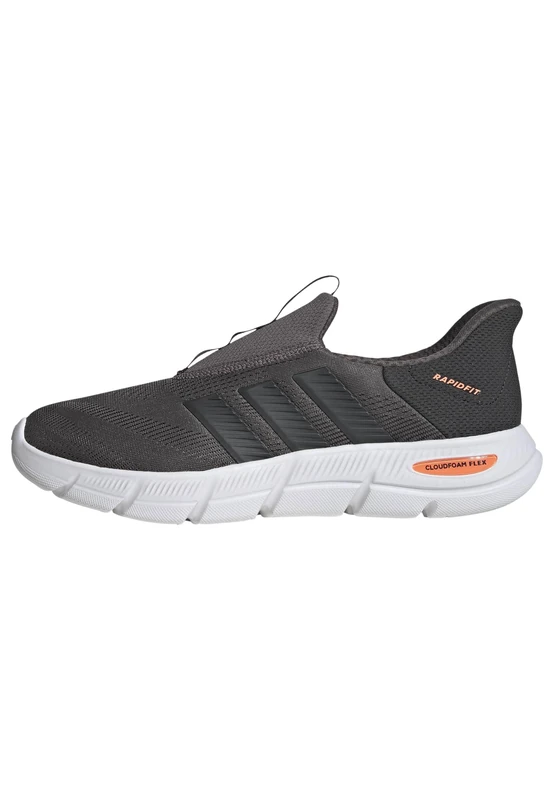 adidas Men's Cloudfoam Flex Slip ON Shoes, Charcoal/Carbon/Off White, 10 UK