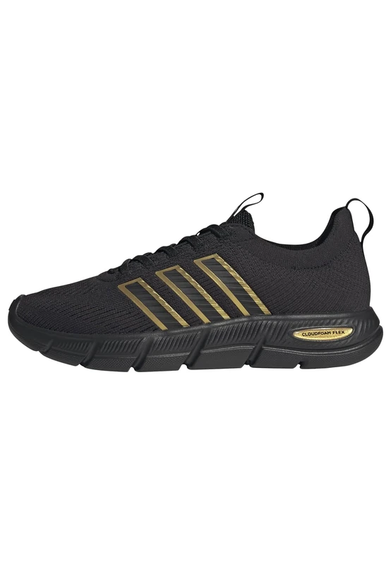 adidas Women's Cloudfoam Flex Elastic Laces Shoes, core Black/core Black/Gold met., 3.5 UK - Image 1