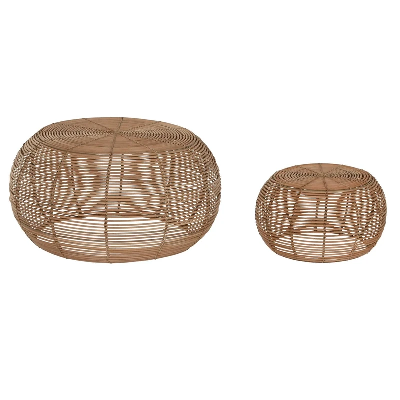 AlexandreHouse Mesa Centre Set 2 Ratan 60 x 60 x 30 1.10 cm Natural - Image 1