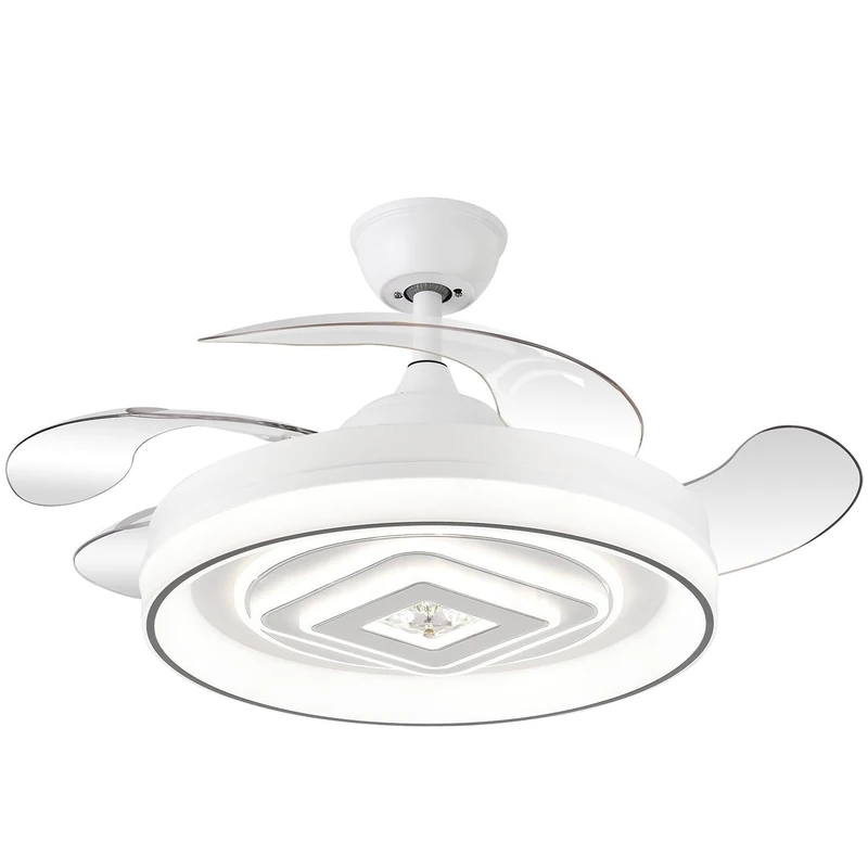 AlexandreHouse Enchanted White Ceiling Fan with Light - Image 1