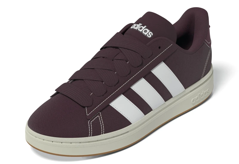 adidas Men's Grand Court Alpha 00S Shoes, Maroon/FTWR white/GUM10, 5 UK
