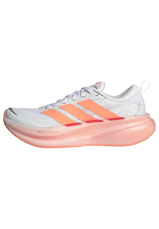adidas Women's Supernova Glide Running Shoes, FTWR White/Beam Orange/Lucid red, 6.5 UK - Image 1