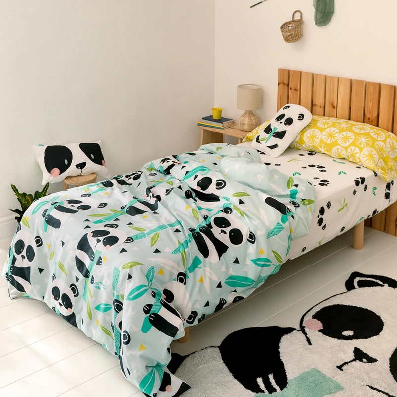 AlexandreHouse Panda Garden Blue 2 Pieces 155 x 220 cm (Cama 80/90)