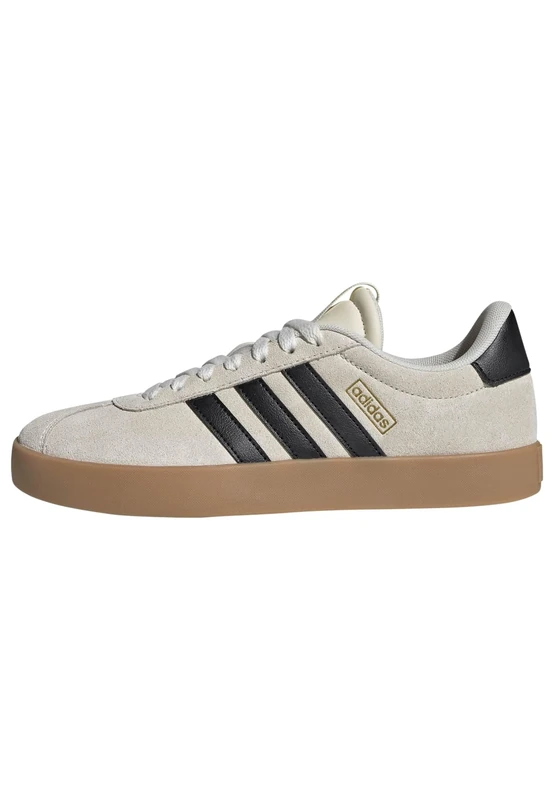 adidas Women's VL Court 3.0 Shoes, Cream White/core Black/Gold met., 8 UK