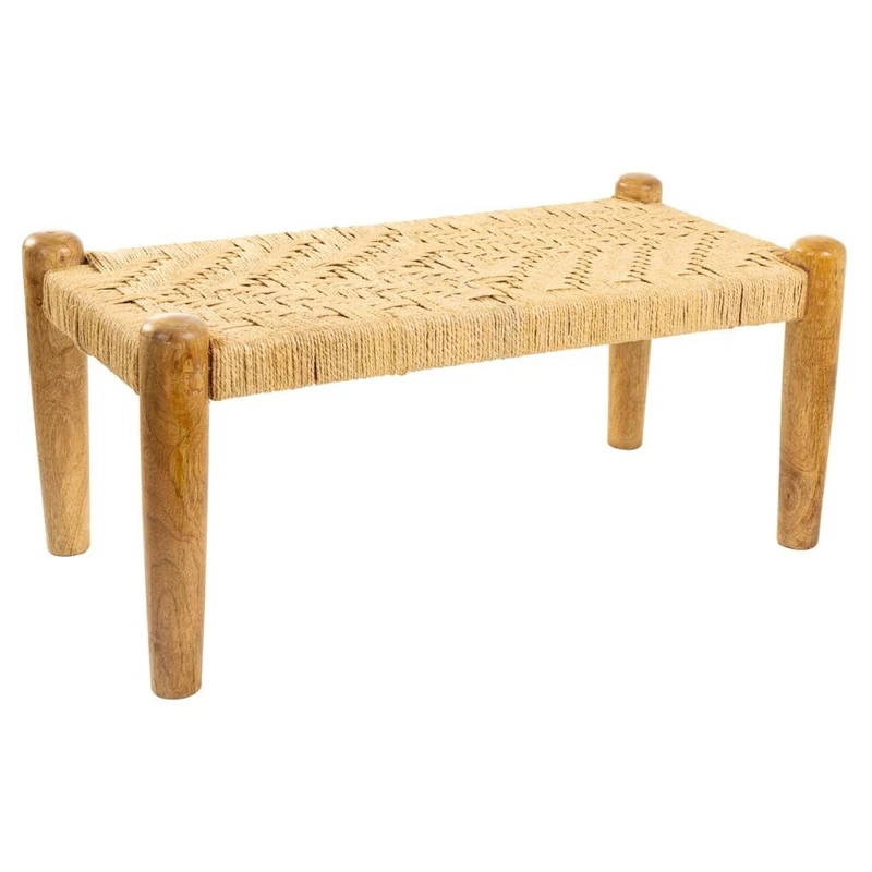 AlexandreHouse Banqueta de madera y cuerda