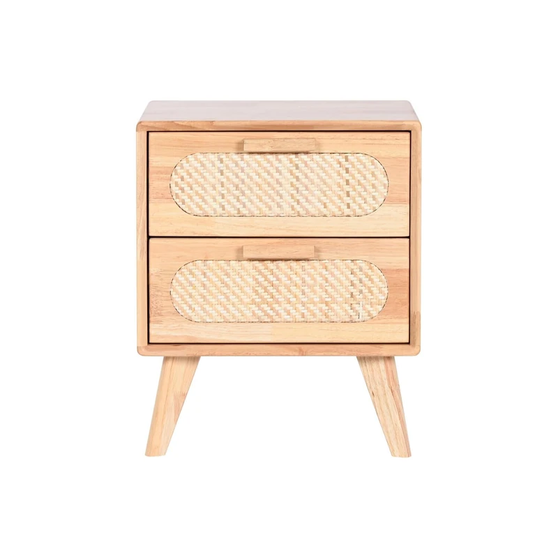 AlexandreHouse MESITA DE NOCHE RUBBERWOOD RATAN 40X30X48 7.00