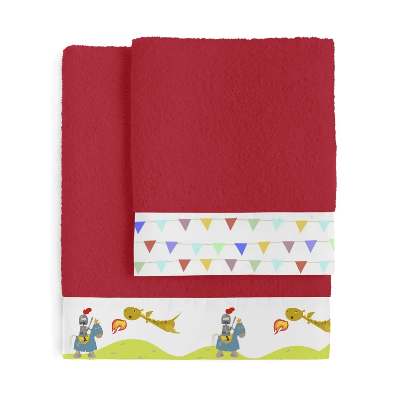 AlexandreHouse Knight Juego Toallas Pack of 2 Rojo - Image 1