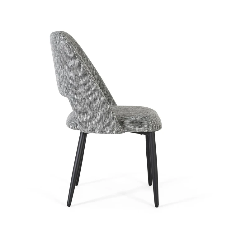 AlexandreHouse Set of 2 Sillas Tapizadas with Canvas Colour Gris y Patas de Metal en,
