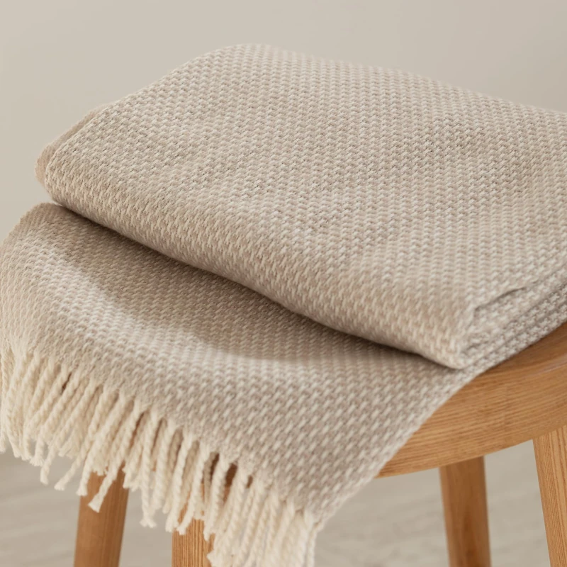 AlexandreHouse Haze Plaid 130 x 170 cm Beige - Image 1