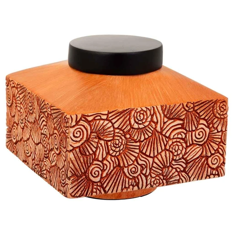 AlexandreHouse Caja Decoration of Polyresin Naranja