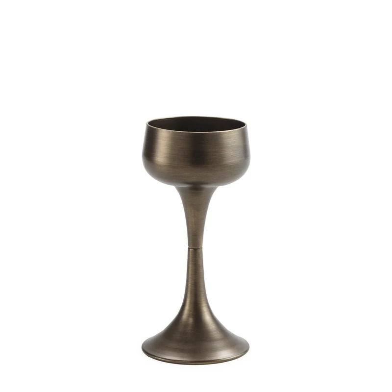 Macetero 30 x 30 x 65 cm Metal/Colour Bronze Envejecido