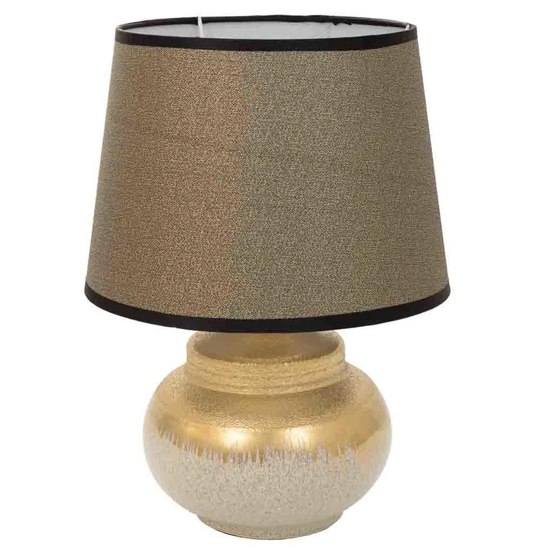 AlexandreHouse Lampara de Mesa de Ceramica Gold - Image 1
