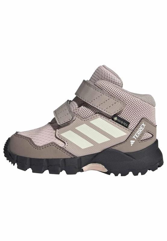 adidas Unisex Baby Terrex Skychaser Mid Gore-TEX Hiking Shoes Kids, Chalky Brown/Off White/Blush Pink, 8 UK Child