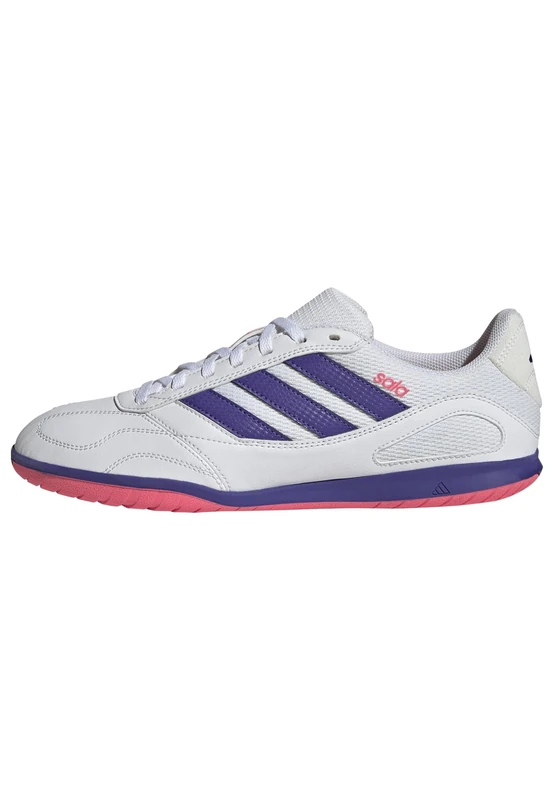 adidas Unisex Super SALA Competition III Indoor Football Shoes, FTWR White/Pure Purple/Solar Turbo, 9.5 UK
