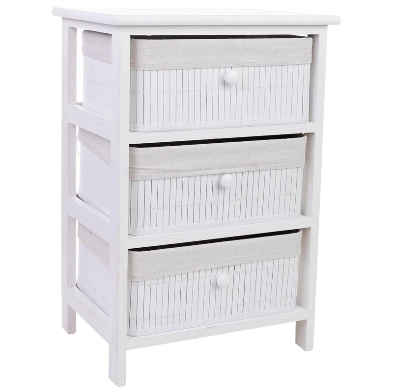 AlexandreHouse Madera Cajonera with 3 Bamboo Cajones - Image 1