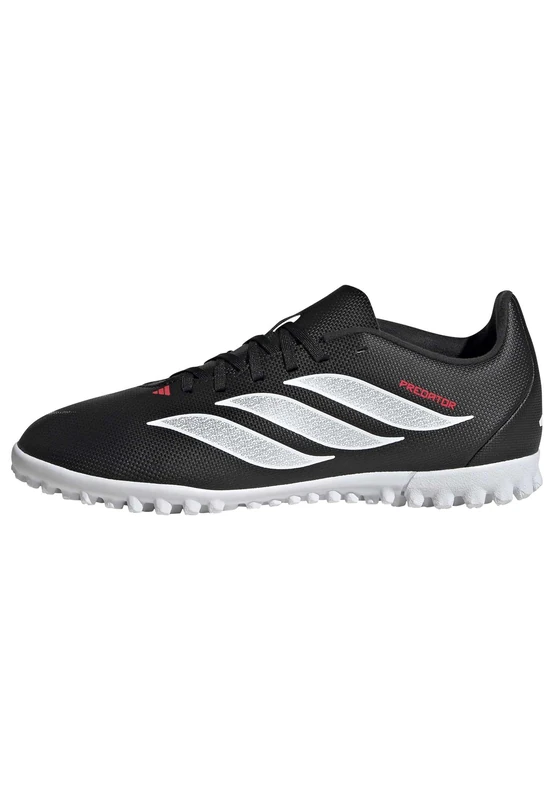 adidas Unisex Club Turf Football Kids Shoes, Core Black/FTWR White/Lucid Red, 13.5 UK Child