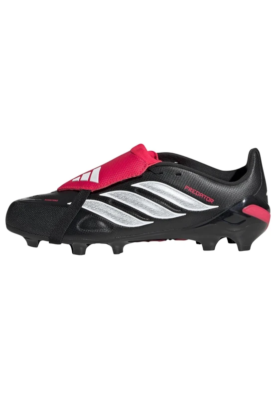 adidas Unisex League Fold-Over Tongue Firm Ground Football Boots Kids, core Black/FTWR White/Lucid red, 2 UK
