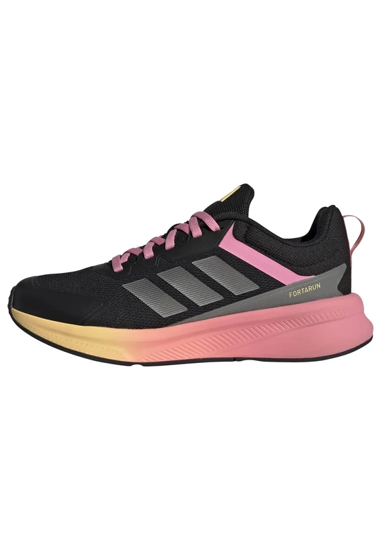 adidas Unisex Kids Fortarun 4.0 Shoes Junior, core Black/Iron met./Bliss Pink, 6.5 UK