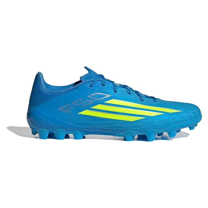 adidas Unisex F50 League 2G/3G Artificial Ground Football Boots, Lucid Ray Blue/Team Solar Yellow 2/Lucid Aquamarine, 10 UK