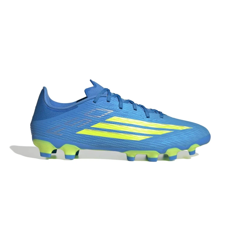 adidas Unisex F50 League Multi Ground Football Boots, Lucid Ray Blue/Team Solar Yellow 2/Lucid Aquamarine, 6 UK
