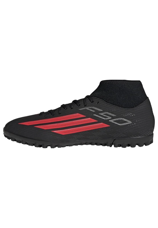 adidas Unisex F50 Club Mid Cut Turf Football Shoes, core Black/Lucid red/core Black, 13 UK