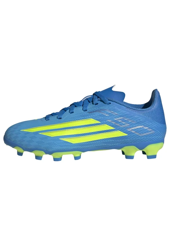 adidas Unisex Kids F50 League Multi Ground Football Boots Kids, Lucid Ray Blue/Team Solar Yellow 2/Lucid Aquamarine, 11 UK Child