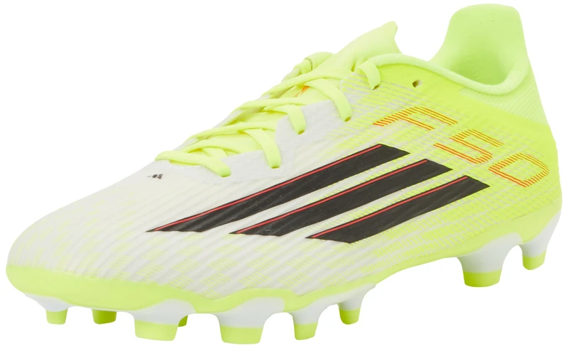 adidas Unisex F50 League Multi Ground Football Boots, Team Solar Yellow 2/core Black/Lucid red, 12.5 UK