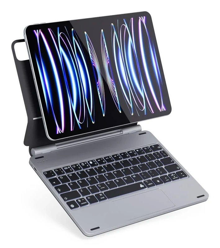 Epico Aluminium iPad Pro 13 Case with Backlit Keyboard, Bluetooth, Trackpad, Stand, USB-C Cable