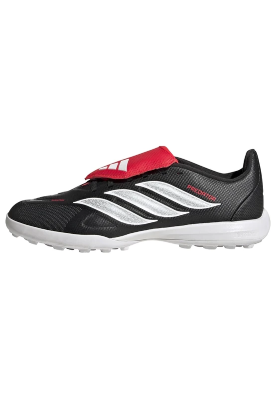 adidas Unisex League Fold-Over Tongue Turf Football Kids Shoes, Core Black/FTWR White/Lucid Red, 1 UK