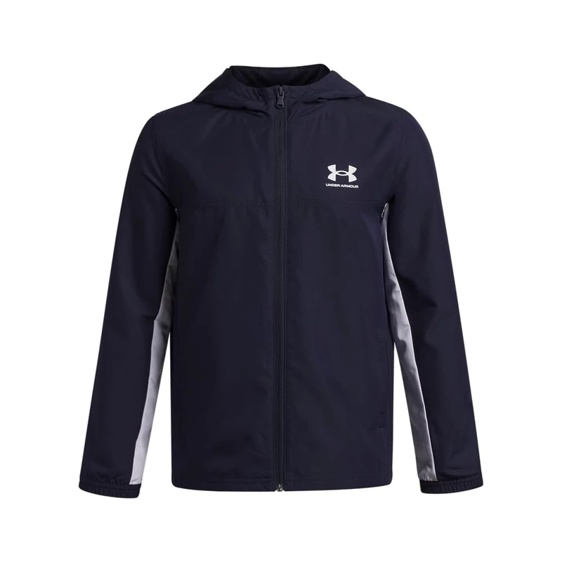 Under Armour Boy's Rival Woven Jacket Midnight Navy/White XS XS
